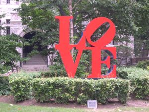 Outside the library in UPenn