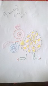 Chick dancing samba